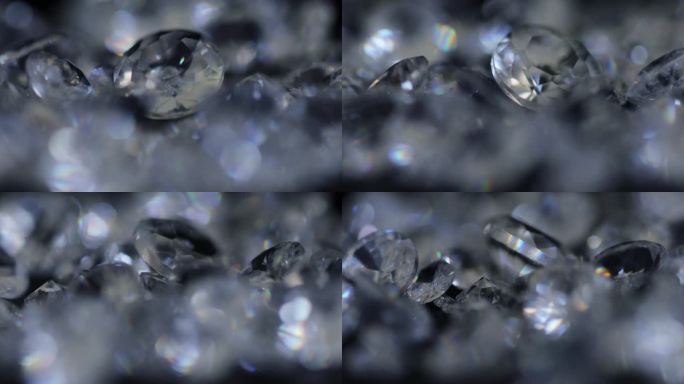 璀璨晶莹剔透钻石水晶玻璃折射反射