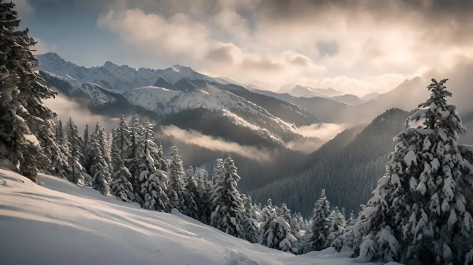 雪山延时