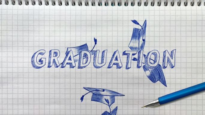 毕业概念。祝贺毕业生