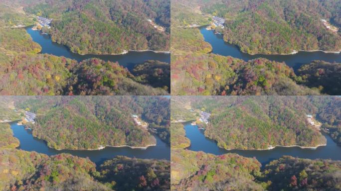 武汉木兰天池风景区深秋风光