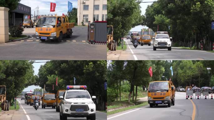 公路抢险车辆前往事发地