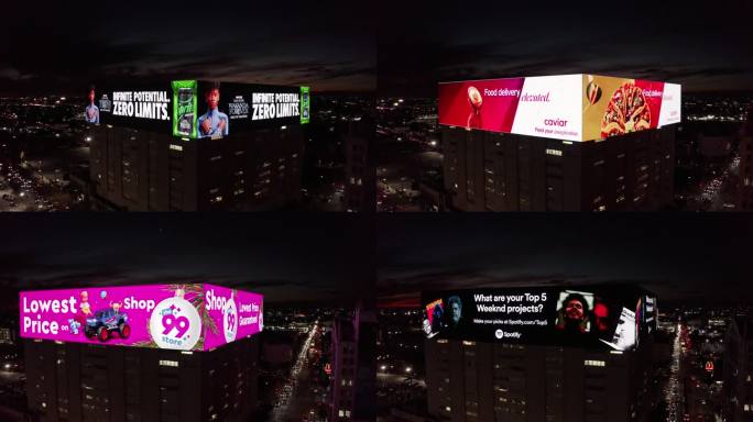 洛杉矶市中心LED广告牌