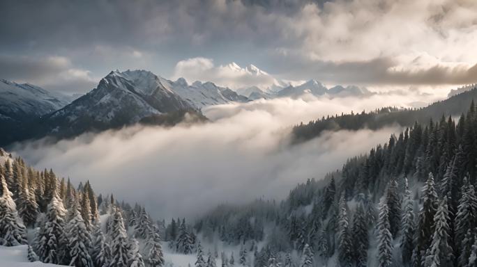 雪山延时