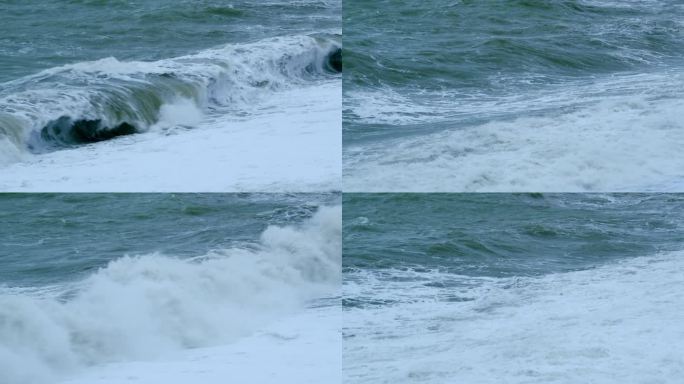 海浪海上风暴。海洋，浪花，大浪。自然场景。静态的。
