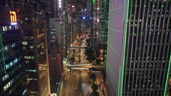 香港维多利亚港夜景延时