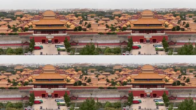 北京故宫紫禁城故宫神武门故宫后门俯瞰故宫