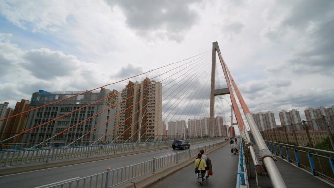 【4K】高架桥延时 蓝天白云
