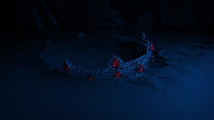 在水下洞穴中发现了镶有红色钻石的王冠
