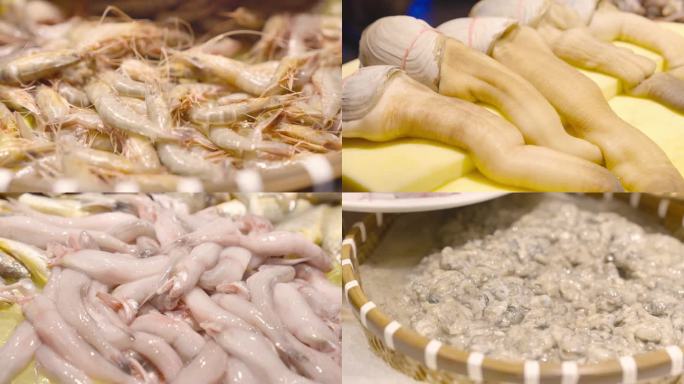 高端海鲜食材海产品虾蛏子海螺扇贝