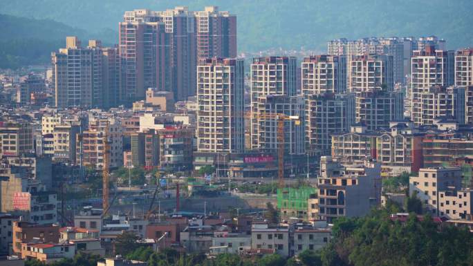 城市县城发展建筑建设工地住宅城区生态