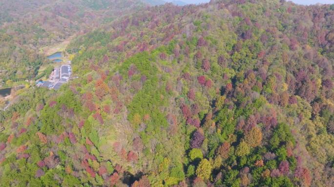 武汉木兰天池风景区深秋风光