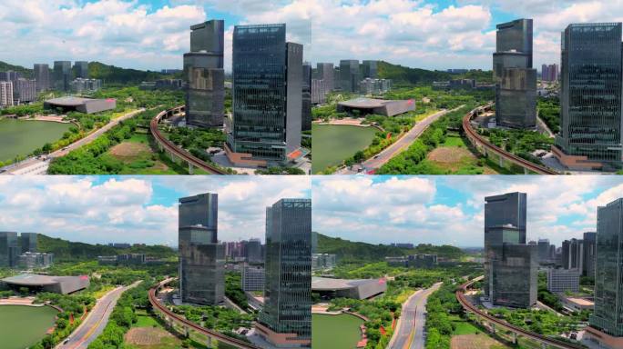 【4k正版素材】南沙蕉门未来城市航拍