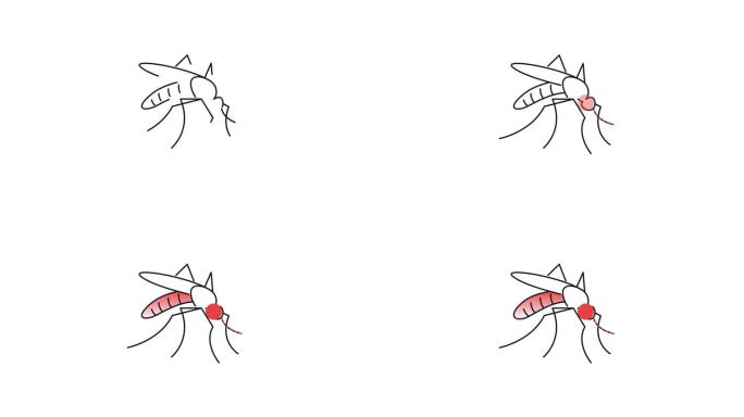 蚊子叮咬-股票动画图标为MP4文件