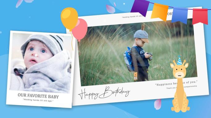 宝宝周岁生日照片墙儿童成长家庭纪念相册