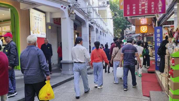 中英街人流沙栏吓村 沙头角中英街购物