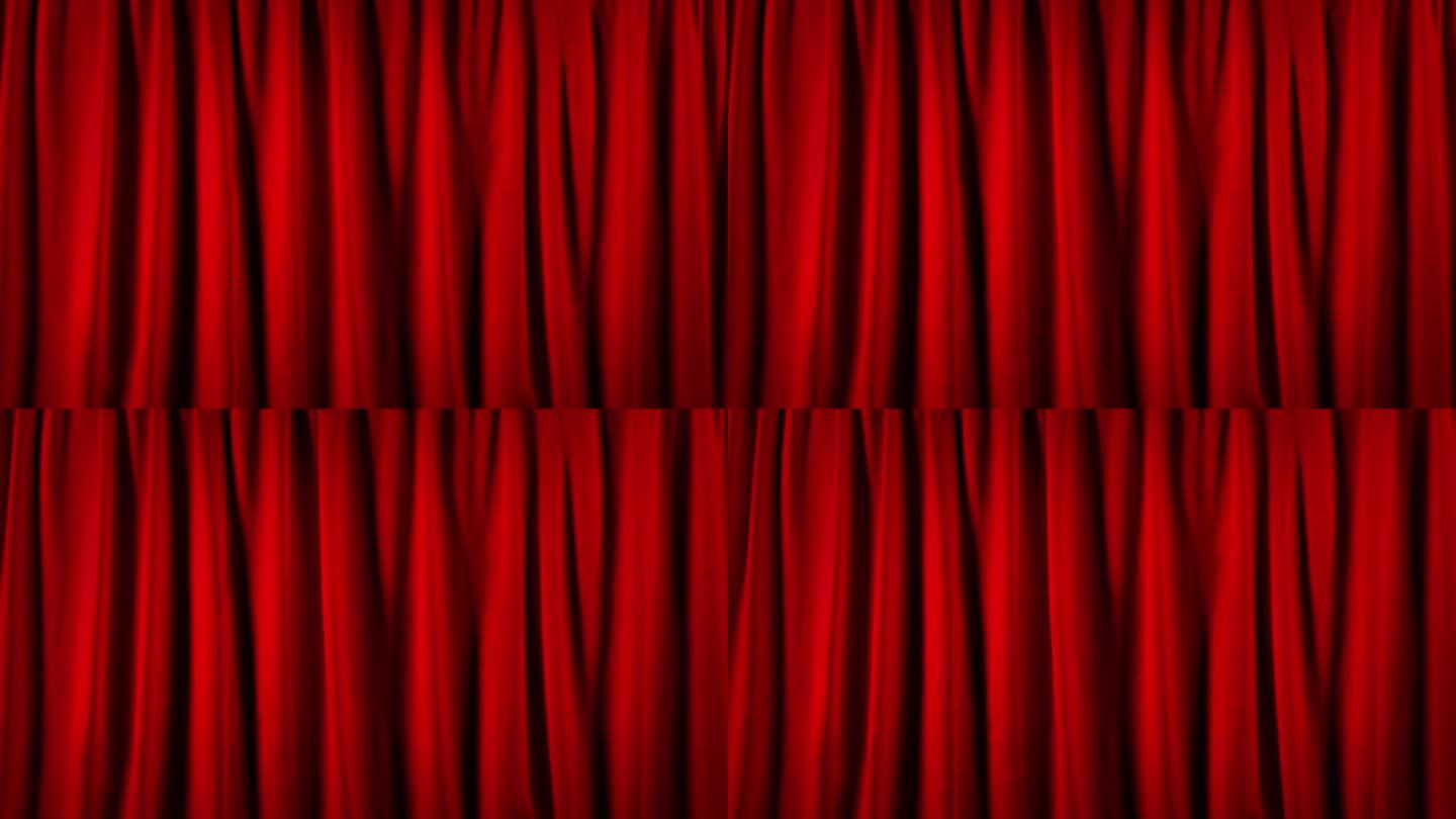舞台上的红色剧院幕布