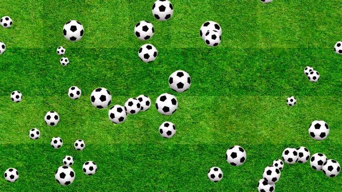足球弹跳背景(在球场上)循环瓷砖。这个素材是可循环和平铺的，可以创建一个无限无缝的背景纹理。