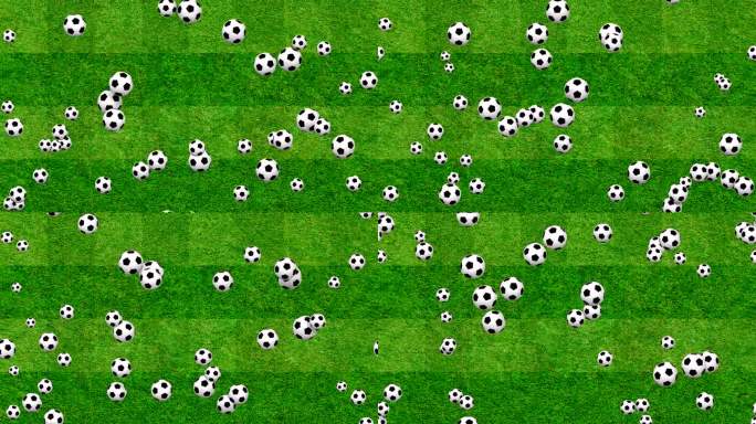 足球弹跳背景(在球场上)循环瓷砖。这个素材是可循环和平铺的，可以创建一个无限无缝的背景纹理。