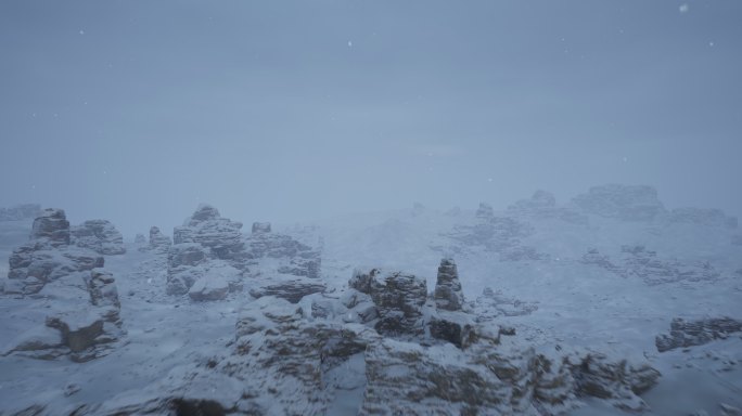 4k雪原峡谷雪山穿梭⑨