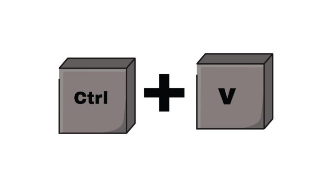 动画视频形成CTRL键和V键