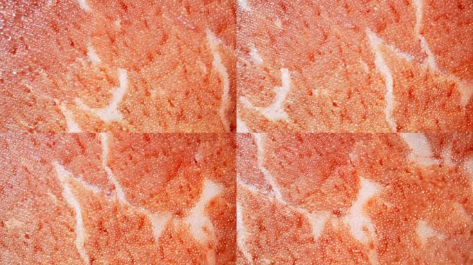 真空包装的冷冻澳大利亚牛里脊肉。宏观的视频