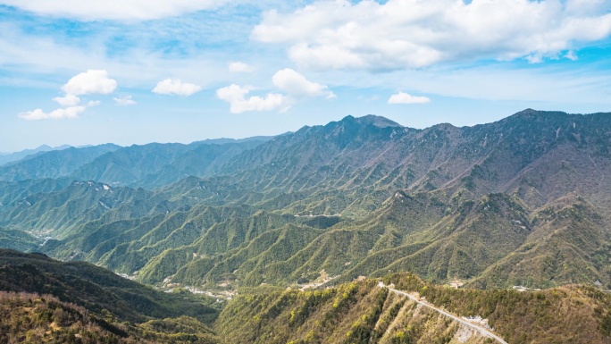 8K陕西陕南秦巴山脉航拍延时