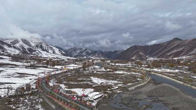 4K新都桥、甲根坝雪景，格底拉姆航拍