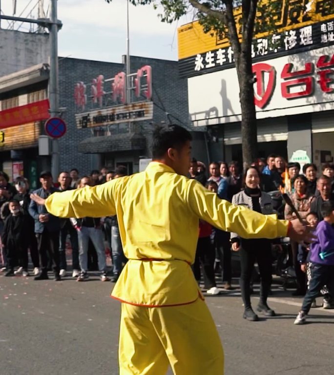 民间街头传统武术表演