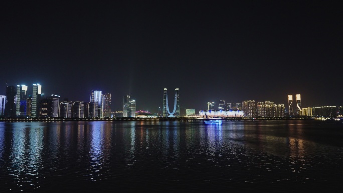 杭州之门1号楼夜景