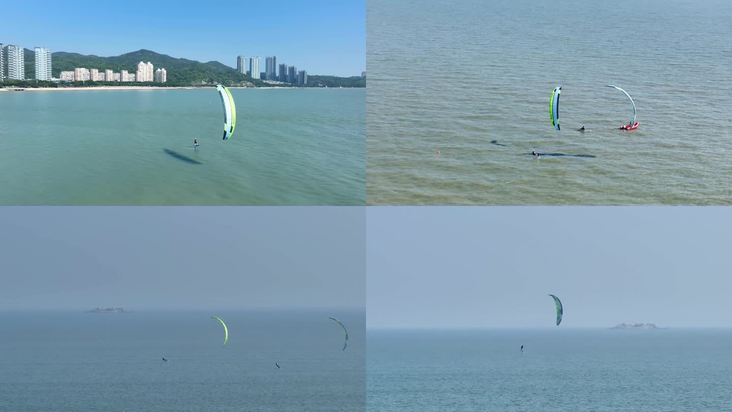 海上风筝版训练航拍