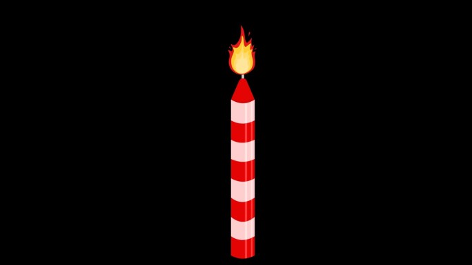 生日蜡烛视频动画火焰运动