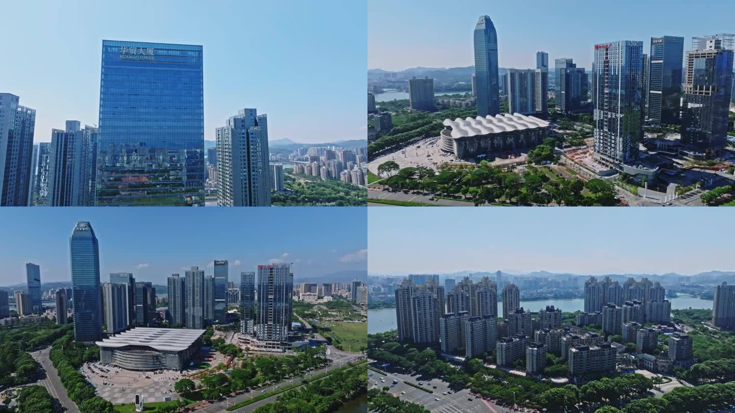 2023惠州会展中心 华贸大厦周边航拍
