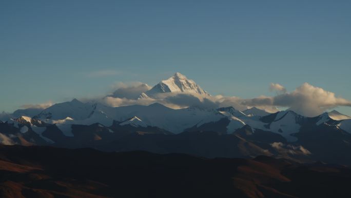 珠穆朗玛峰日照金山延时