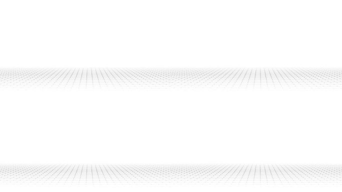 抽象技术透视网格。详细线框景观与黑线在白色背景。数字空间与网格。3 d渲染。