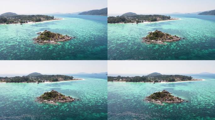 美丽的透明海洋与小岛，利佩岛，泰国南部