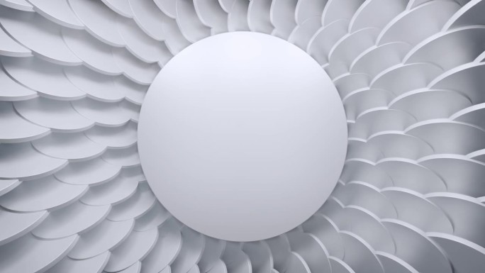 白色三维抽象螺旋形状的背景。