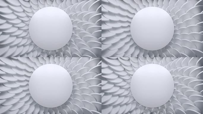 白色三维抽象螺旋形状的背景。