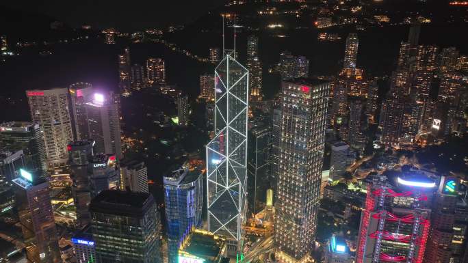 香港维多利亚港夜景延时