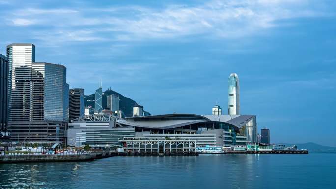 4K延时夜景香港维多利亚港夜景