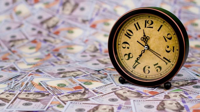 时钟旋转快，时间流逝，时间工作的时间计时系统，宝贵的时间，闹钟，时间和金融