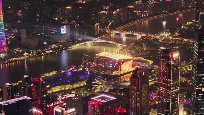2023年广州国际灯光节绝美夜景航拍视频