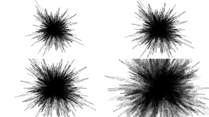粒子爆炸4k。环路alpha通道。
