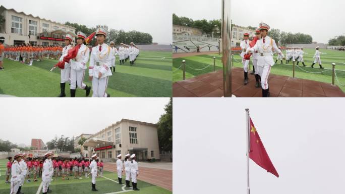 【4K】学生升国旗仪式