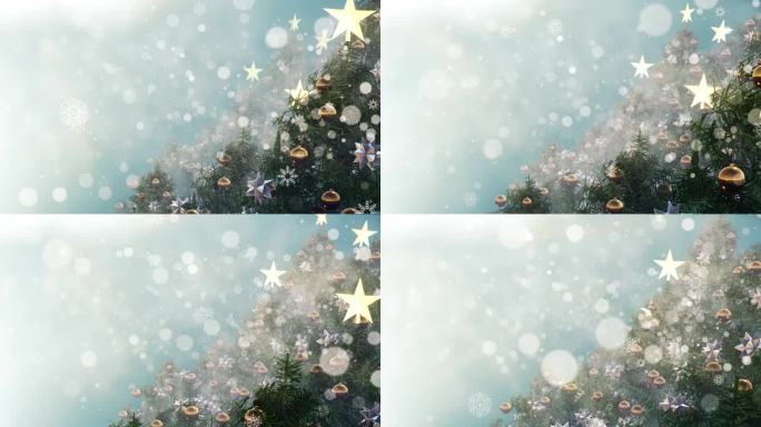 圣诞树梦幻圣诞节背景视频素材场景背景