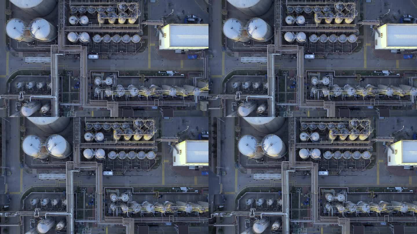 石油化工装置和炼油工业鸟瞰图