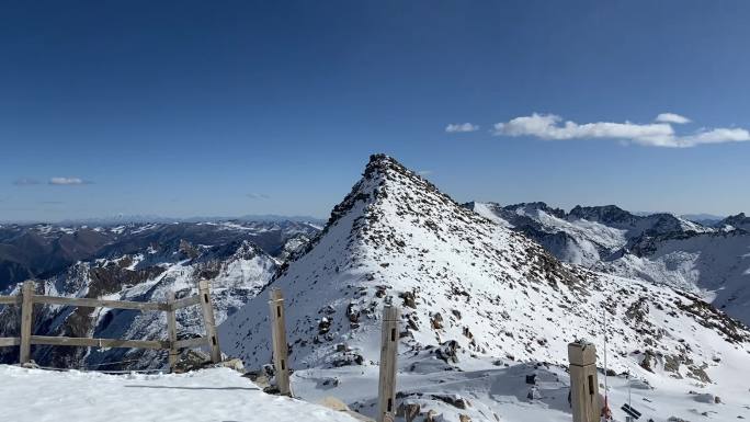 四川达古冰川雪山风景雪景