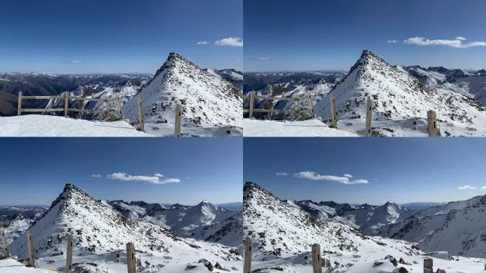 四川达古冰川雪山风景雪景