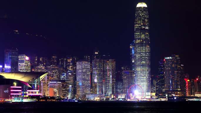 香港维多利亚港 会展 IFC 摩天轮中环