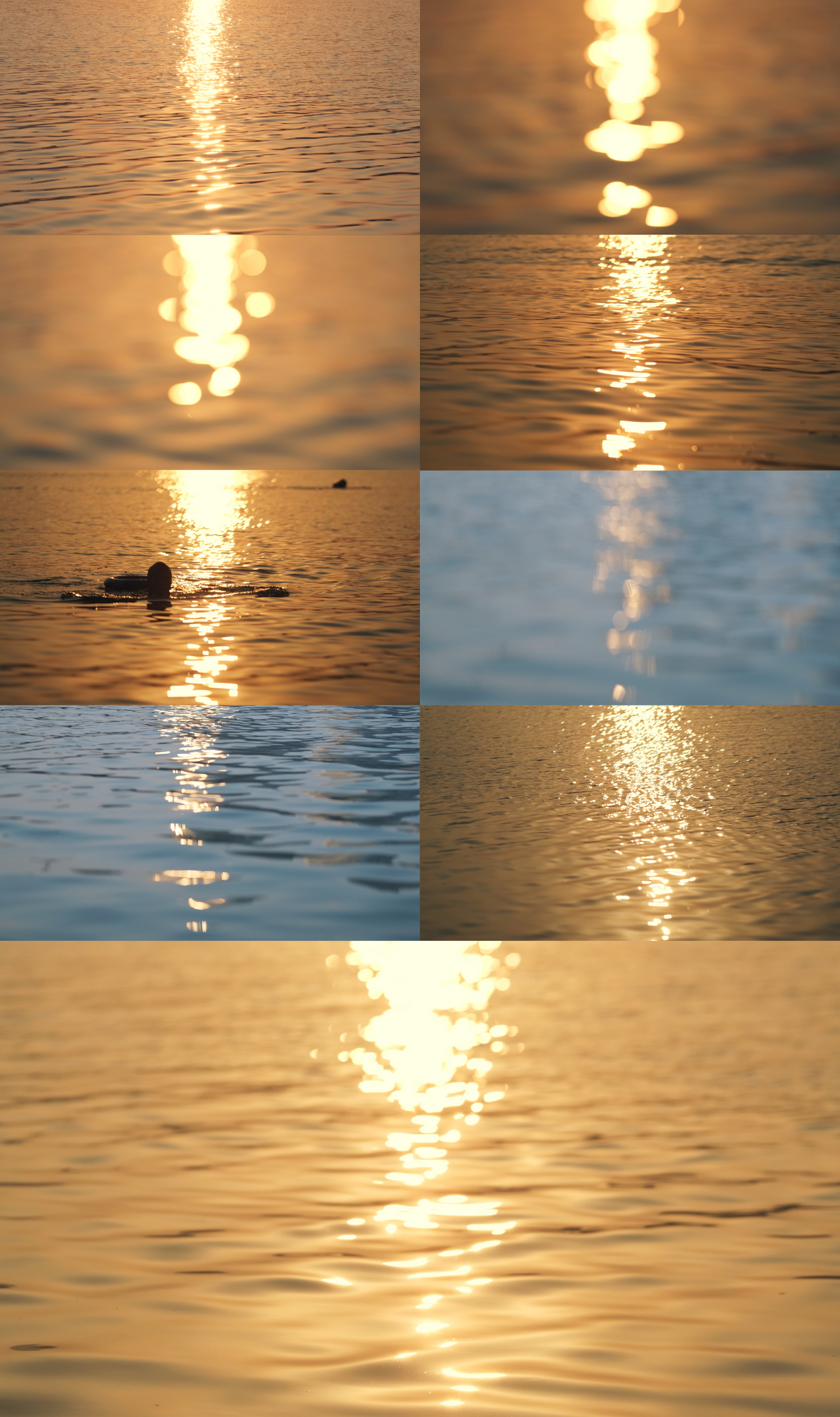 波光粼粼金色江面湖水河流水面湖面组图