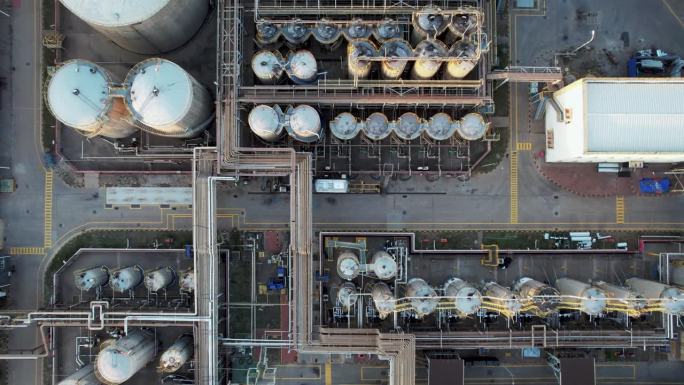 石油化工装置和炼油工业鸟瞰图